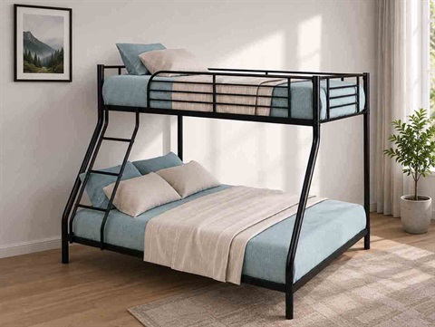 تخت دو طبقه یک نفره و دو نفره متصل فلزی S2500